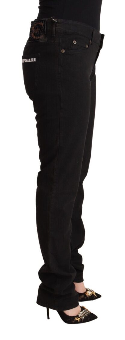 Just Cavalli - Sleek Mid-Waist Slim Fit Black Jeans