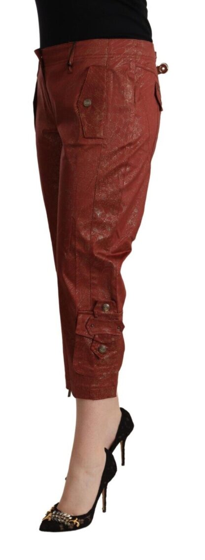 Just Cavalli - Chic Brown Cropped Cotton Pants