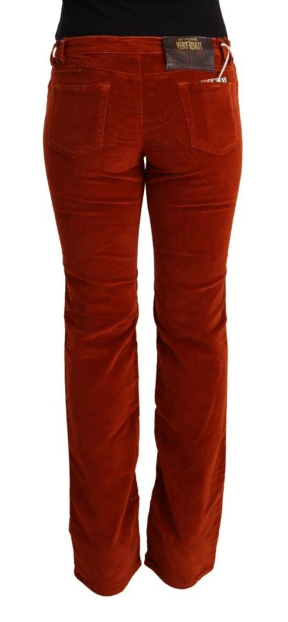 GF Ferre - Chic Red Low Waist Straight Cut Jeans