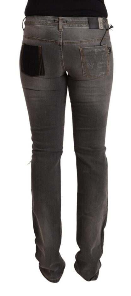 Costume National - Chic Gray Low Waist Skinny Denim