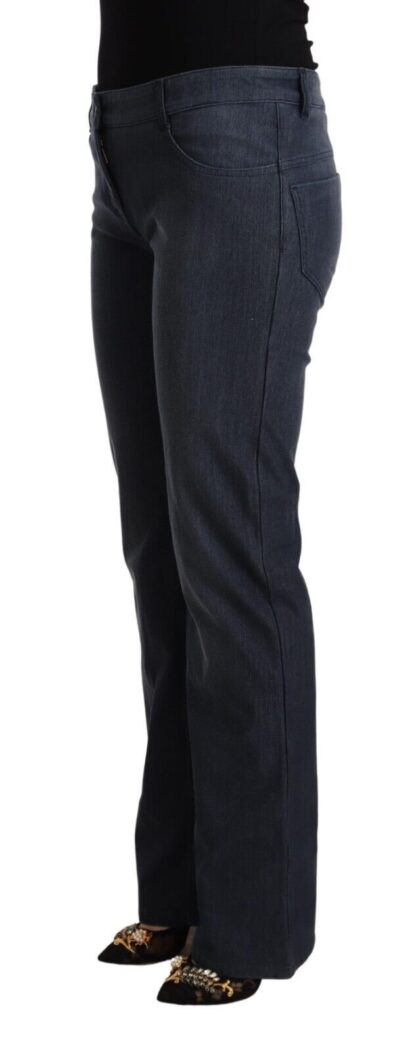 MARGHI LO' - Chic Dark Blue Straight Cut Jeans