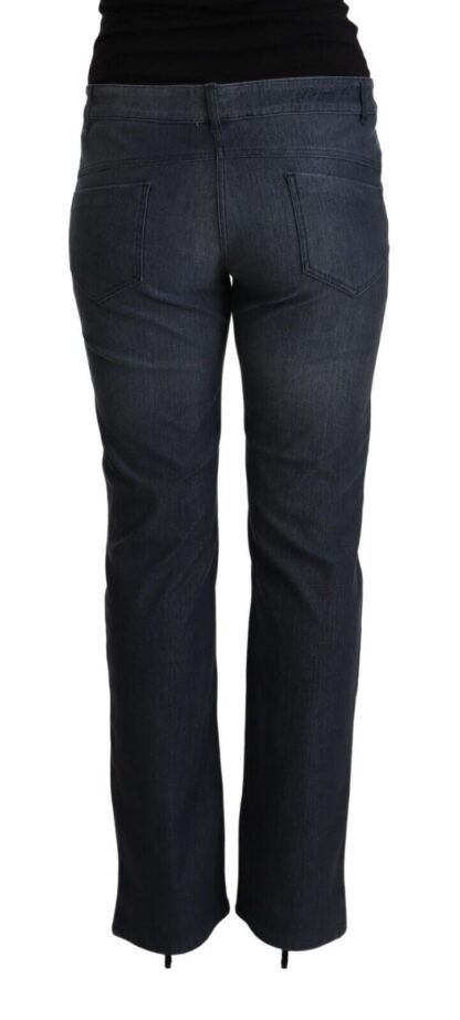 MARGHI LO' - Chic Dark Blue Straight Cut Jeans