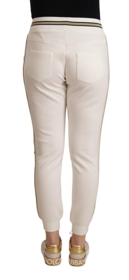 Patrizia Pepe - Chic White Mid Waist Jogger Pants