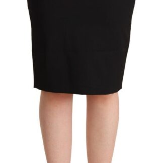 GF Ferre - Sleek Black Pencil Skirt Knee Length