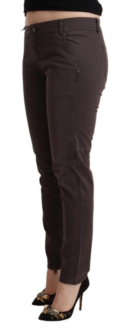 Ermanno Scervino - Chic Brown Low Waist Skinny Pants