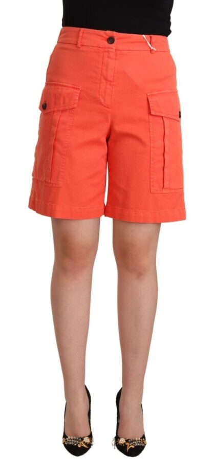 Peserico - Chic High-Waisted Cargo Shorts in Vibrant Orange