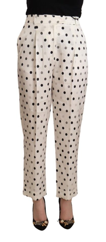 Ermanno Scervino - Chic High Waist Polka Dotted Tapered Pants