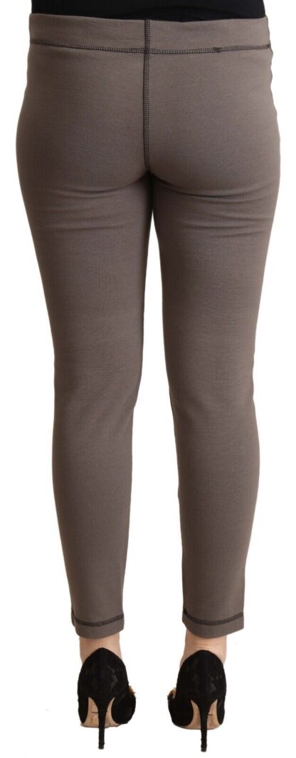 John Galliano - Chic Gray Mid Waist Skinny Pants for Sophisticated Style