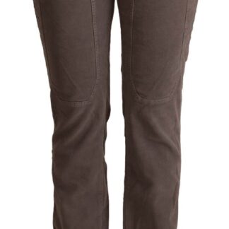 John Galliano - Chic Gray Mid Waist Skinny Pants for Sophisticated Style