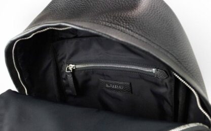 Burberry - Abbeydale Branded Black Pebbled Leather Backpack Shoulder Bookbag