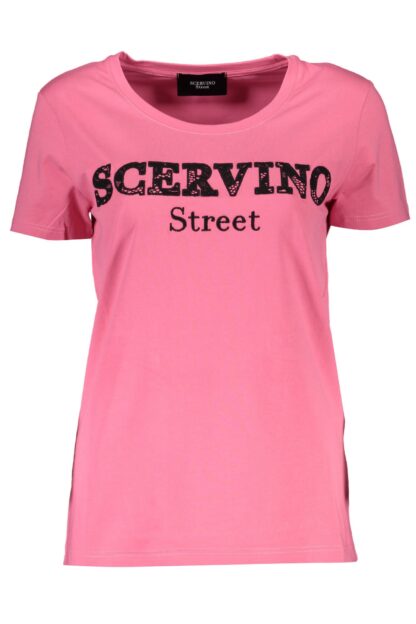 Scervino Street - Pink Cotton Women T-Shirt