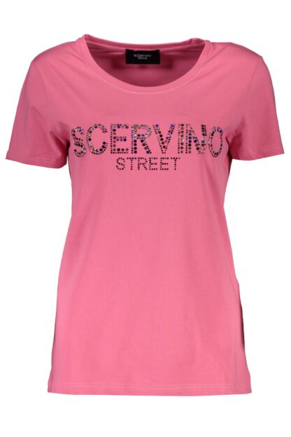 Scervino Street - Pink Cotton Women T-Shirt