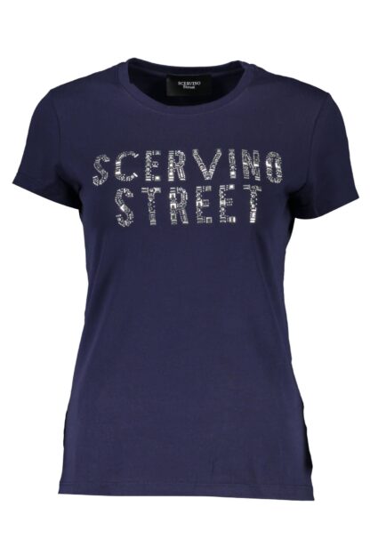 Scervino Street - Blue Cotton Women T-Shirt