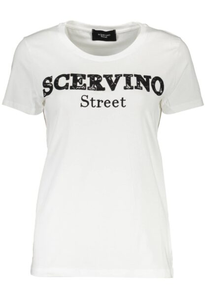 Scervino Street - White Cotton Women T-Shirt