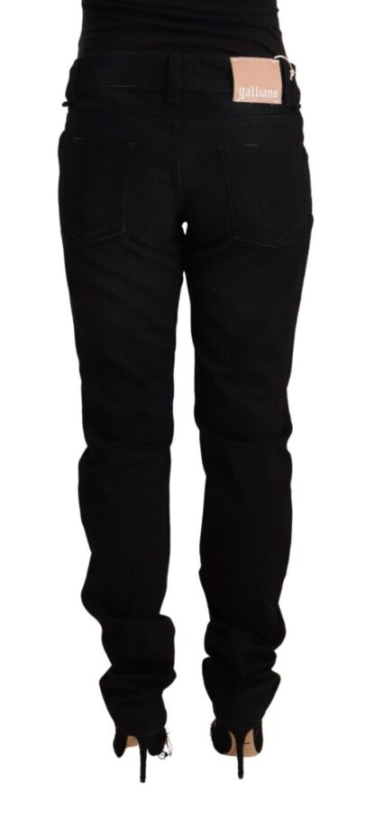 John Galliano - Chic Black Low Waist Skinny Denim