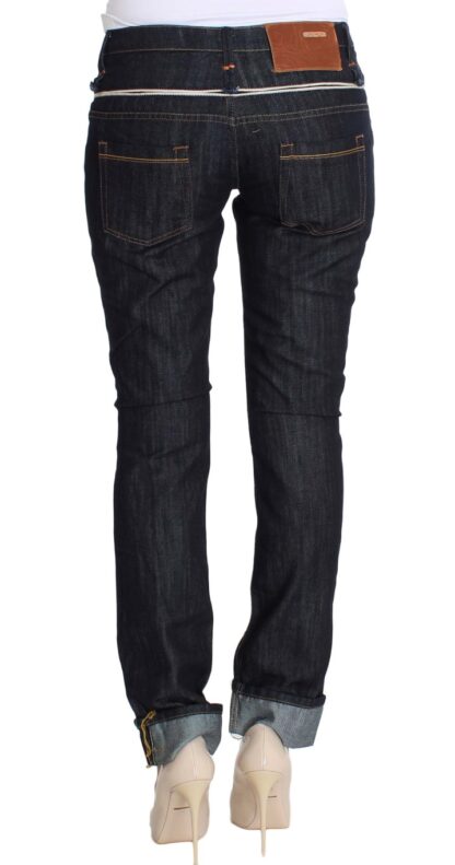 Acht - Elegant Straight Leg Dark Blue Jeans