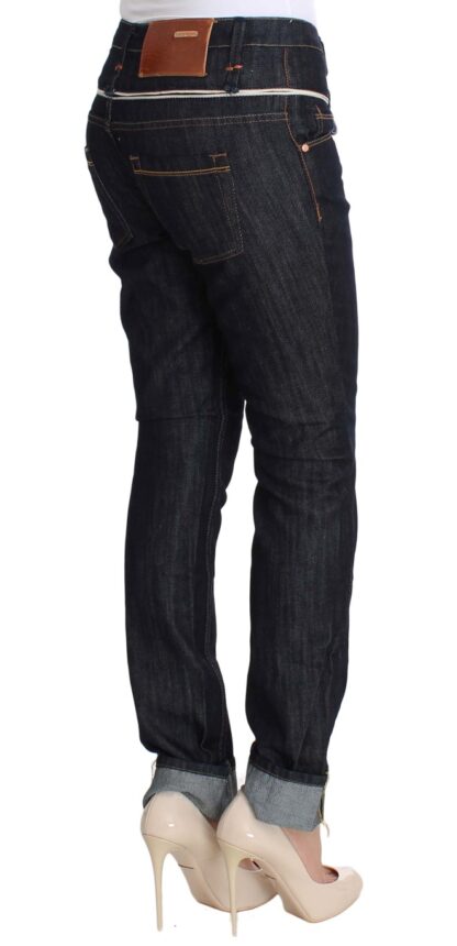 Acht - Elegant Straight Leg Dark Blue Jeans