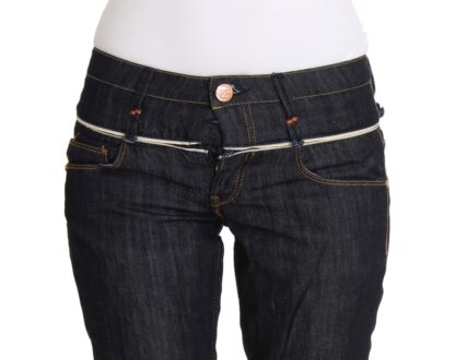 Acht - Elegant Straight Leg Dark Blue Jeans