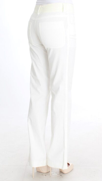 Ermanno Scervino - Chic White Striped Straight Fit Pants