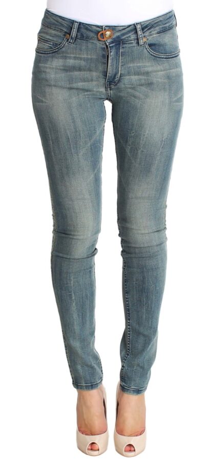 PLEIN SUD - Chic Slim Skinny Blue Wash Denim