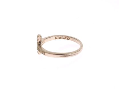 Nialaya - Silver CZ Cross Statement Ring