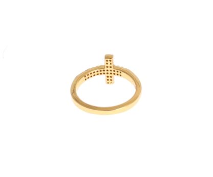 Nialaya - Elegant Gold Plated Sterling Silver CZ Ring