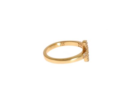 Nialaya - Elegant Gold Plated Sterling Silver CZ Ring