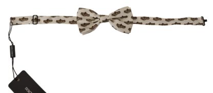 Dolce & Gabbana - Elegant Car Print Silk Bow Tie