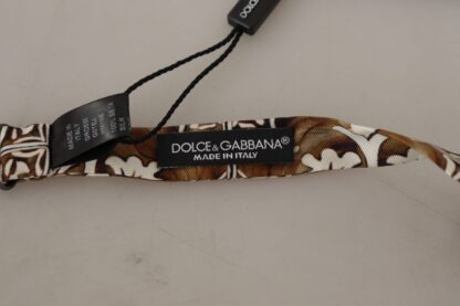 Dolce & Gabbana - Elegant White Patterned Silk Bow Tie