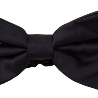 Dolce & Gabbana - Elegant White Silk Patterned Bow Tie