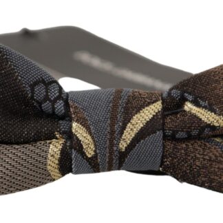 Dolce & Gabbana - Elegant Silk Black Crown Bow Tie