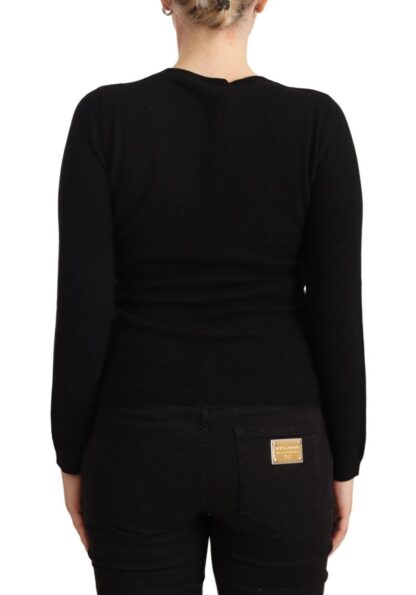 Valentino - Elegant Black Long Sleeve Pullover Sweater