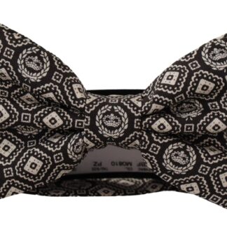 Dolce & Gabbana - Regal Crown Pattern Silk Bow Tie