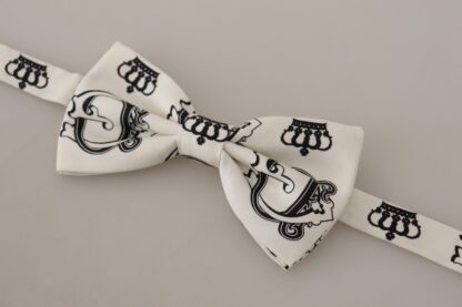 Dolce & Gabbana - Regal Crown Pattern Silk Bow Tie