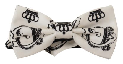 Dolce & Gabbana - Regal Crown Pattern Silk Bow Tie