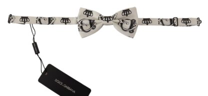 Dolce & Gabbana - Regal Crown Pattern Silk Bow Tie