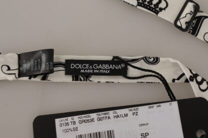 Dolce & Gabbana - Regal Crown Pattern Silk Bow Tie