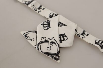 Dolce & Gabbana - Elegant Silk Crown-Patterned Bow Tie