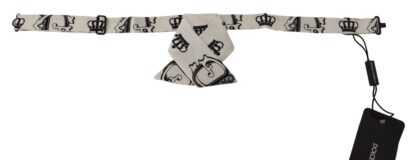 Dolce & Gabbana - Elegant Silk Crown-Patterned Bow Tie