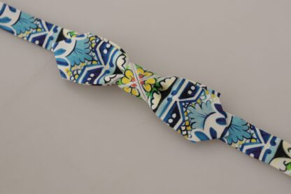 Dolce & Gabbana - Majolica Print Silk Bow Tie