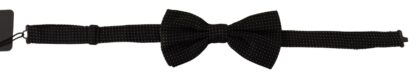 Dolce & Gabbana - Elegant Black Polka Dot Silk Bow Tie