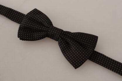 Dolce & Gabbana - Elegant Black Polka Dot Silk Bow Tie