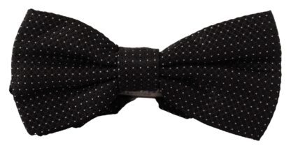 Dolce & Gabbana - Elegant Black Polka Dot Silk Bow Tie