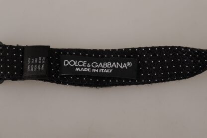 Dolce & Gabbana - Elegant Black Polka Dot Silk Bow Tie