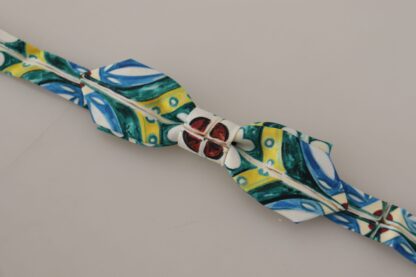 Dolce & Gabbana - Elegant Silk Majolica Print Bow Tie