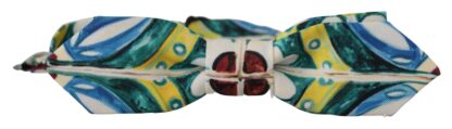 Dolce & Gabbana - Elegant Silk Majolica Print Bow Tie