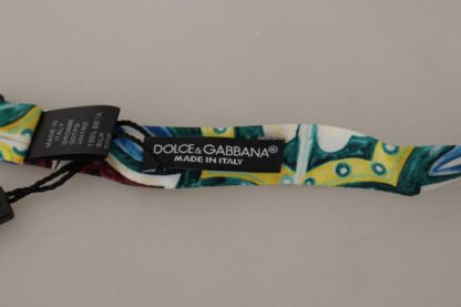 Dolce & Gabbana - Elegant Silk Majolica Print Bow Tie