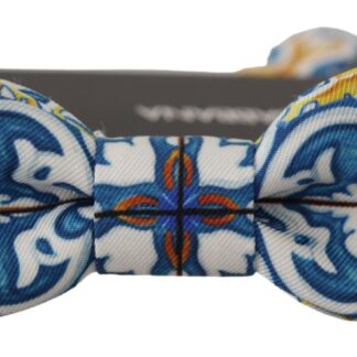 Dolce & Gabbana - Majolica Print Silk Bow Tie Luxury Neckwear