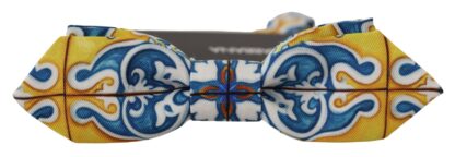 Dolce & Gabbana - Majolica Print Silk Bow Tie