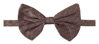 Dolce & Gabbana - Elegant Silk Gray Bow Tie - Men's Formalwear